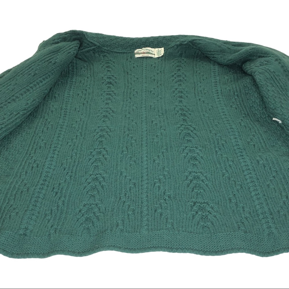 Aran Crafts Button-Down Patchwork Cardigan Coatig… - image 5